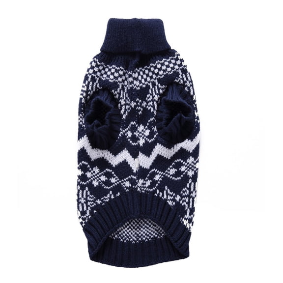 PAMINGONO Warmth Pet Turtleneck Sweater Blue 1Set XXL