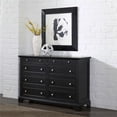thumbnail image 2 of Homestyles Bedford Engineered Wood 8-Drawers Double Bedroom Dresser in Black, 2 of 7