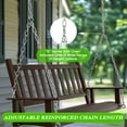 VEIKOUS Outdoor Wooden Porch Swing 4ft w/ Chains 2person Swing Bench