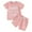 Pink-Letter, variant on GYRATEDREAM Toddler Baby Girl Summer Clothes 3 6 12 18 24 Months Cotton Outfits Short Sleeve Contrast T-Shirts Tops Shorts Sets