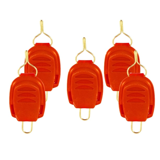 5 uds Clips portátiles para línea gancho de pesca duradero con pasador antideslizante rojo Sharpla Clip de línea de pesca