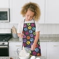 thumbnail image 4 of Colorful Animal Footprints Kids Aprons for Girls and Boys,Adjustable Neck Strap Toddler Aprons for Kids Cooking Baking, 4 of 7
