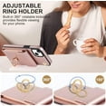 thumbnail image 5 of MYKOMI Phone Case for iPhone 14 Plus 6.7 inch Wallet Cover with HD Screen Protector and RFID Blocking Ring Card Holder Cell i-Phone 14+ iPhone14Plus 5G i i14 + iPhone14 14Plus Women Rose Gold, 5 of 6