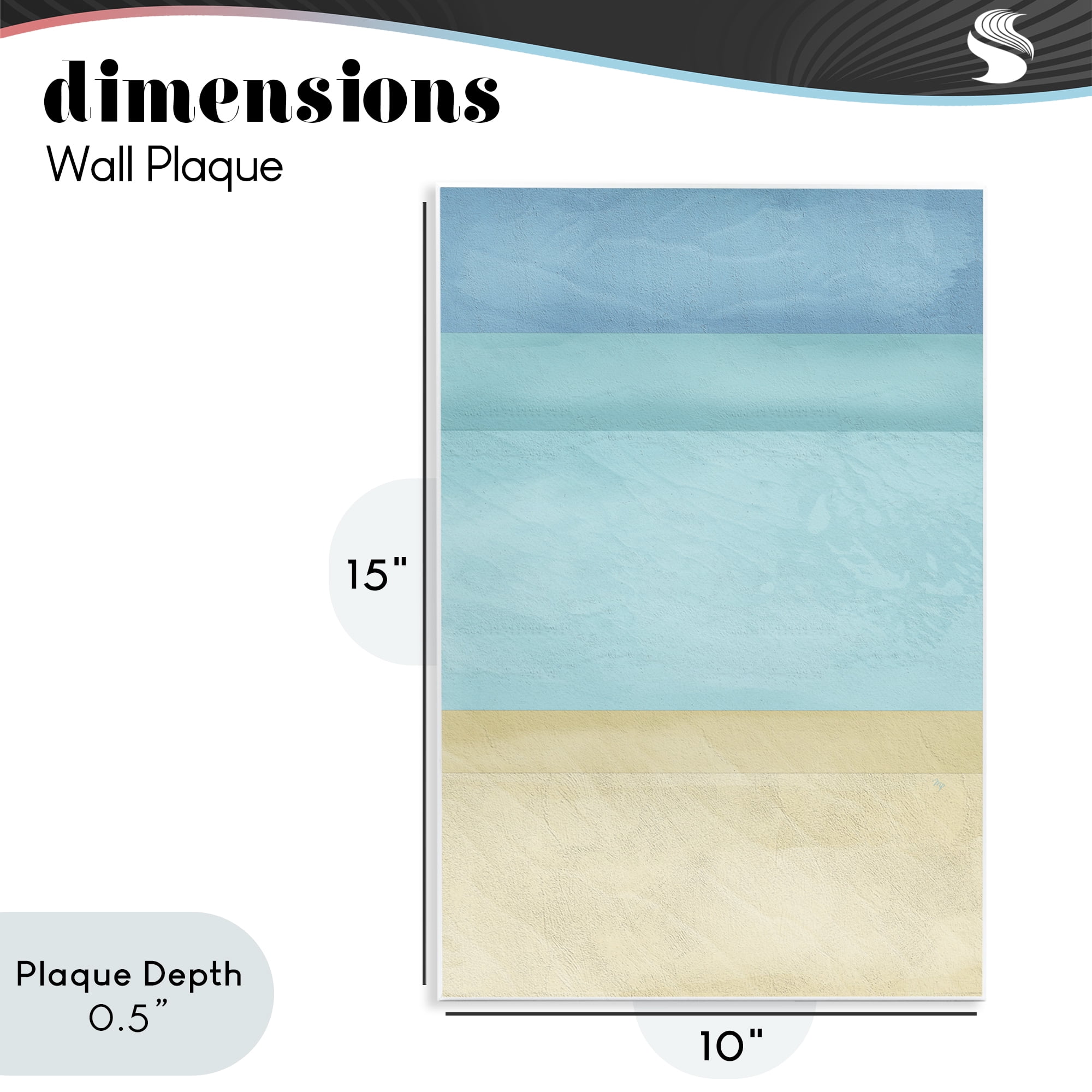 Stupell Industries Abstract Beach Coastal Color Block Wall Plaque Art, design by Martina Pavlova
