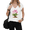 White, variant on UNISHE Women's Rooted Plant Graphic V-Neck Short Sleeve T-Shirt White Vintage Nature Aesthetic Top