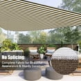 thumbnail image 6 of Yescom 16Ft 97% UV Block Triangle Sun Shade Sail Outdoor Patio Pool Garden Yard Lawn Carport Awning Coffee+White, 6 of 9