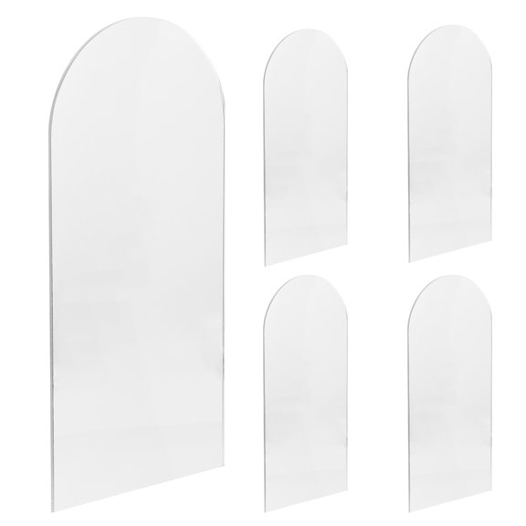Raindrops Makeup Mirror Acrylic Mirror Sheet Silver Makeup Assistance Personal Use Women 5pcs