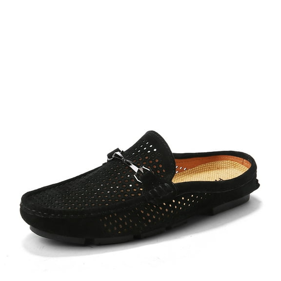 Spring Summer New Men's Casual Loafers Breathable Leather Flats Slippers Comfort Driving Shoes Moccasins Outdoor Walking Shoes