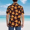 thumbnail image 4 of Fotbe Cartoon Pizza Camisa Hawaiana para Hombre Unisex – Camisa Casual de Verano con Botones de Manga Corta de Algodón y Lino,X-Large, 4 of 7