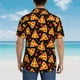 thumbnail image 4 of Balery Cartoon Pizza Camisas hawaianas de manga corta para hombre, camisas playeras de corte holgado, camisas de vacaciones con botones,X-Large, 4 of 7