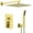 Brushed Gold, variant on ANGELES HOME 12" Wall Mounted Shower Faucet Set, Shower System With Square Rain Shower Head and Handheld Shower, Rough in Valve, Hot Cold Water 2.5 GPM, Oil Rub Bronze