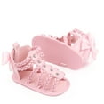 thumbnail image 5 of LNMQLPDBS Baby Girls Sandals Anti-Slip Sole Outdoor High Top Sandals First Walker Toddler Girls Open-Toe Outdoor Casual Summer Shoes Stylish Little Girl Sandals Kids Flat Princess Shoes﻿, 5 of 6
