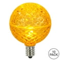 thumbnail image 2 of Vickerman G50 LED Yellow Replacement Bulb, E12/C7 Nickel Base .38W, 10 Bulbs per Pack, 2 of 2