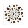 thumbnail image 4 of DecMode Modern Metal Sun Shaped Abstract Wall Décor with Wavy Metal Rods and Multi Colored Square Shaped Tips, 32"D, 4 of 17