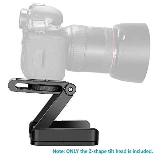 Neewer Z Flex Tilt Ball Head with Quick Shoe QR Plate Bracket for Camera Aluminium Alloy with Bubble Level for Canon Nikon Sony Camcorder Tripod Guide Slide