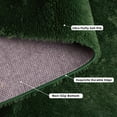 thumbnail image 3 of LUOVEN Soft Plush Shag Area Rug, 9*12 Fluffy Indoor Floor Carpet for Living Room Bedroom, Dark Green, 3 of 7
