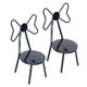 thumbnail image 4 of Miniature Chair Model for Decor Crafted with Realistic Detail and Proportion in Black Metal 2 Pieces, 4 of 4