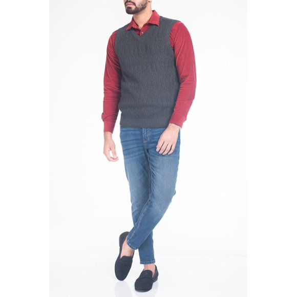 MEN'S SWEATER CHARCOAL MELANGE