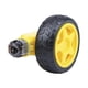 thumbnail image 4 of 4 Uds DC 3-6V Motor eléctrico con 4 Uds rueda de neumático de plástico Motor de engranaje Kit DIY Mini Smart RC coche Robot neumáticos para Arduino Smart Car, 4 of 8
