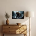 thumbnail image 5 of ZHONGYUTONG Bear Wall Art Canvas Animal Pictures for Wall Wilderness Forest Bear Painting Wildlife Poster Living Room Decor Framed (28.00" x 42.00"), 5 of 5