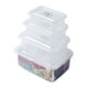 thumbnail image 5 of Caja De Almacenamiento De Plástico 4 Tapa Caja De Almacenamiento De Plástico Cajas De Almacenamiento De Plástico Oganizer Rectángulo transparente, 5 of 8