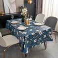 thumbnail image 2 of Mantel de vinilo Pioggia, impermeable y oleófugo, 152 x 213 cm, color azul, 2 of 7