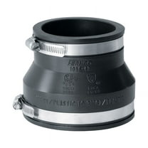 Fernco Schedule 40 4 in. Hub x 3 in. Dia. Hub PVC Flexible Coupling