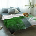 thumbnail image 2 of Green and Grey Flannel Fleece Blanket Forest Super Soft Breathable Throw Blankets Rustic Paint Art Graffiti Lattice Warm Cozy Decorative for Sofa Chair Bedroom All Seasons Use 50" x 60", 2 of 6