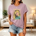 thumbnail image 5 of Women's Dolly Shirts Country Music Icon T‑Shirt Crewneck Short Sleeve Top Vintage Graphic Tee Loose Fit Casual Retro Unisex Shirt XXL, 5 of 5