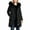 Black, variant on Womens Winter Down Jacket Plus Size Long Puffer Jackets Hooded Faux Fur Warm Insulated Coat with Pockets Long-sleeved Padded Windproof Winter Outwear Coats for Women Brown XXXXXL