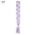 thumbnail image 2 of Trayknick Femmes Grosses Tresses au Crochet Couleur Ombrée Synthétique Extensions de Cheveux Kanekalon Argent Gris, 2 of 13