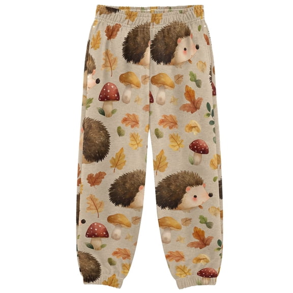 3-10T Pants Cute Hedgehog in Autumn Cool Casual Sweatpants Joggers