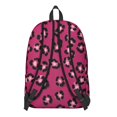 thumbnail image 3 of Black and Pink Leopard Print Backpack for School, Cute School Bag with Adjustable Shoulder Straps and Padded Back, 15.7"x11.8"x5.5", 3 of 5