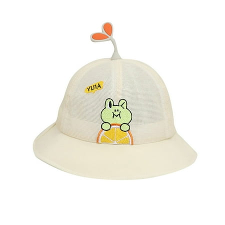 

Baby Summer Hat Fashion Lovely Printing Shade Screen Cap Hats Beige