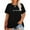 A-Black, variant on Women's Plus Be Kind Shirt Double Sided Graphic Letter Inspirational Tshirt