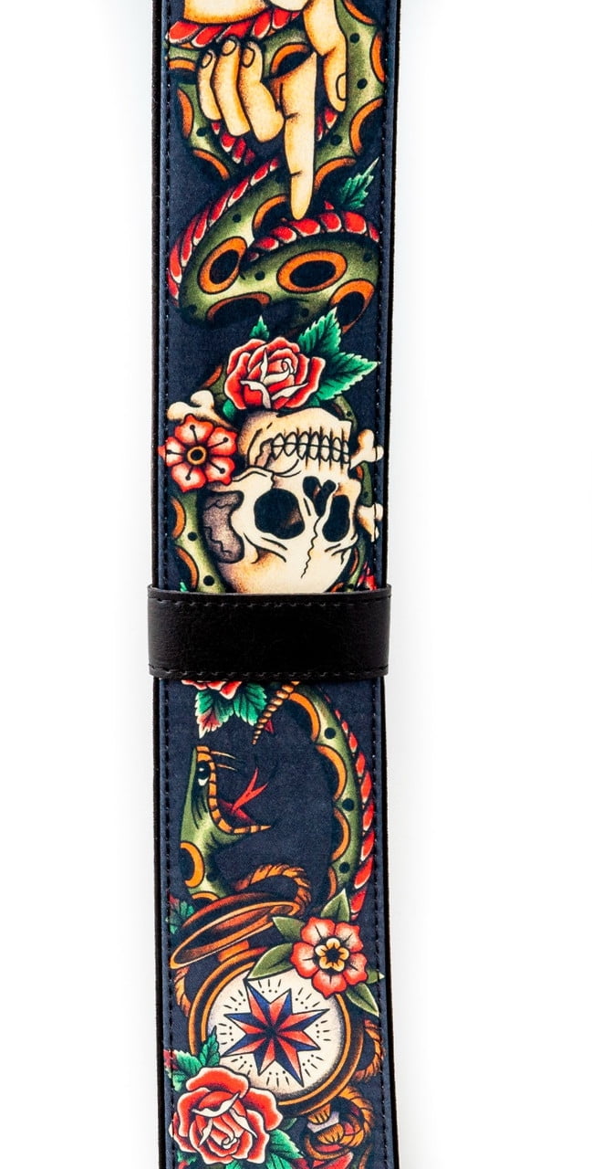 RightOn! Straps Mojo Tattoo Guitar Strap by Xenia Grey