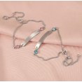 thumbnail image 1 of 2pcs Matching Bracelets for Couples: Stainless Steel Adjustable Couple Bracelets with Rhinestone Charm - Matching Wrist Bangles for Women and Men, 1 of 3