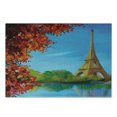 thumbnail image 3 of Paris Cutting Board, Autumn Eiffel Tower France European Design Oil Paintign Fine Art Illustration, Decorative Tempered Glass Cutting and Serving Board, in 3 Sizes, by Ambesonne, 3 of 5