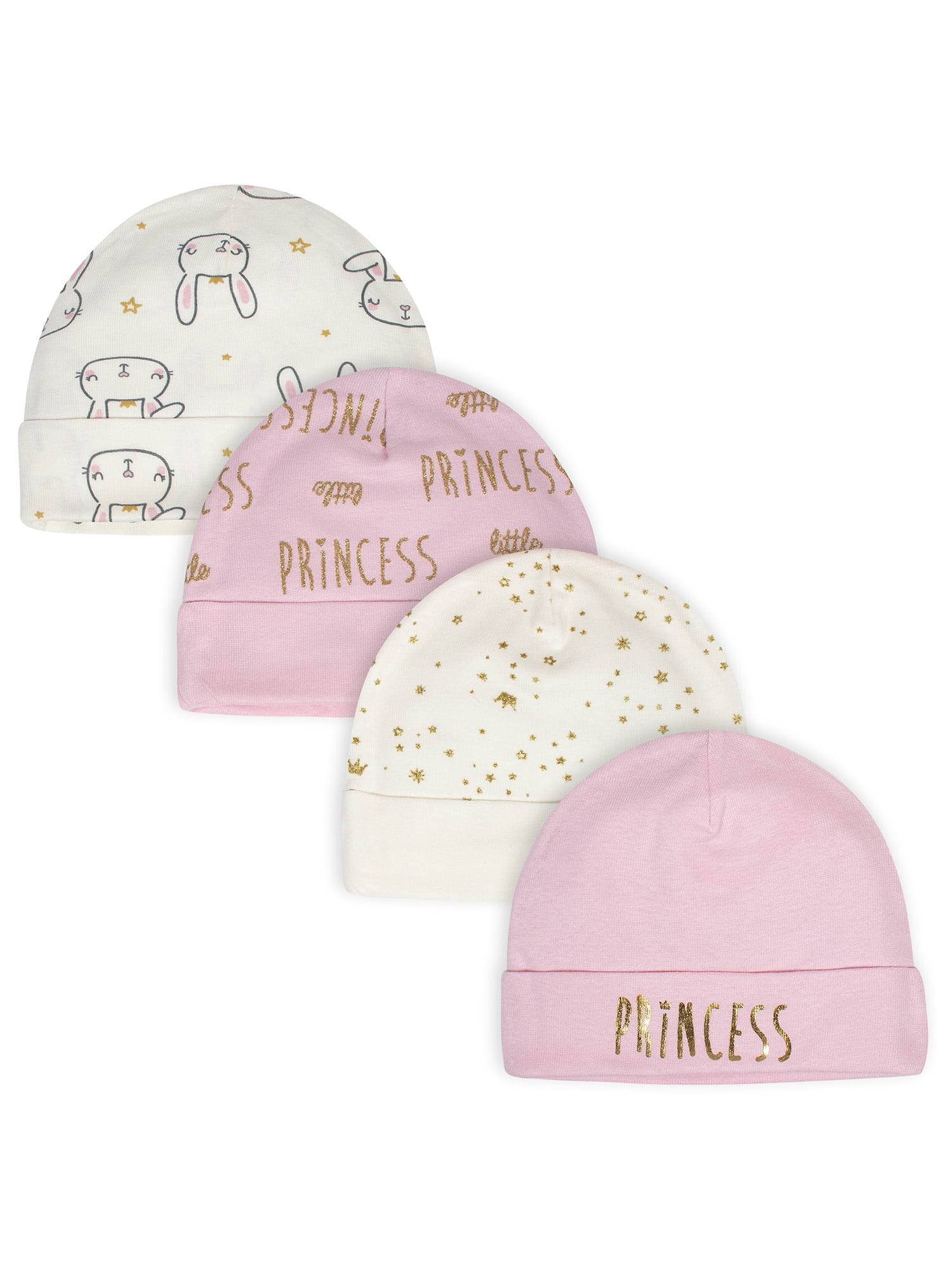 Gerber Baby Girls Caps & Mittens Set, 8-Piece