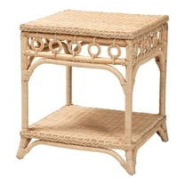 bali & pari Oxford Braided Natural Rattan End Table
