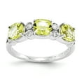 thumbnail image 1 of 925 Sterling Silver Diamond Lemon Quartz Ring Gemstone, 1 of 7