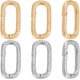 thumbnail image 1 of 10 piezas de cierre ovalado para joyería, anilla de seguridad de latón chapado en oro de 18 quilates y platino, mosquetón, hebilla para llavero, clip de resorte, 1 of 6