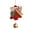 Red, variant on CuiLiyq Cute Christmas Tree Ornaments, Suede Christmas Tree Shaped Ornament With Bowknot And Bell, for Christmas Home Party Gifts (Brown)