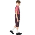 thumbnail image 5 of IBTOM CASTLE Kids Boys Oktoberfest Clothes German Bavarian Lederhosen Shorts with Plaid Shirt Socks Halloween Cosplay Beer Festival Dress up Outfit, 5 of 6