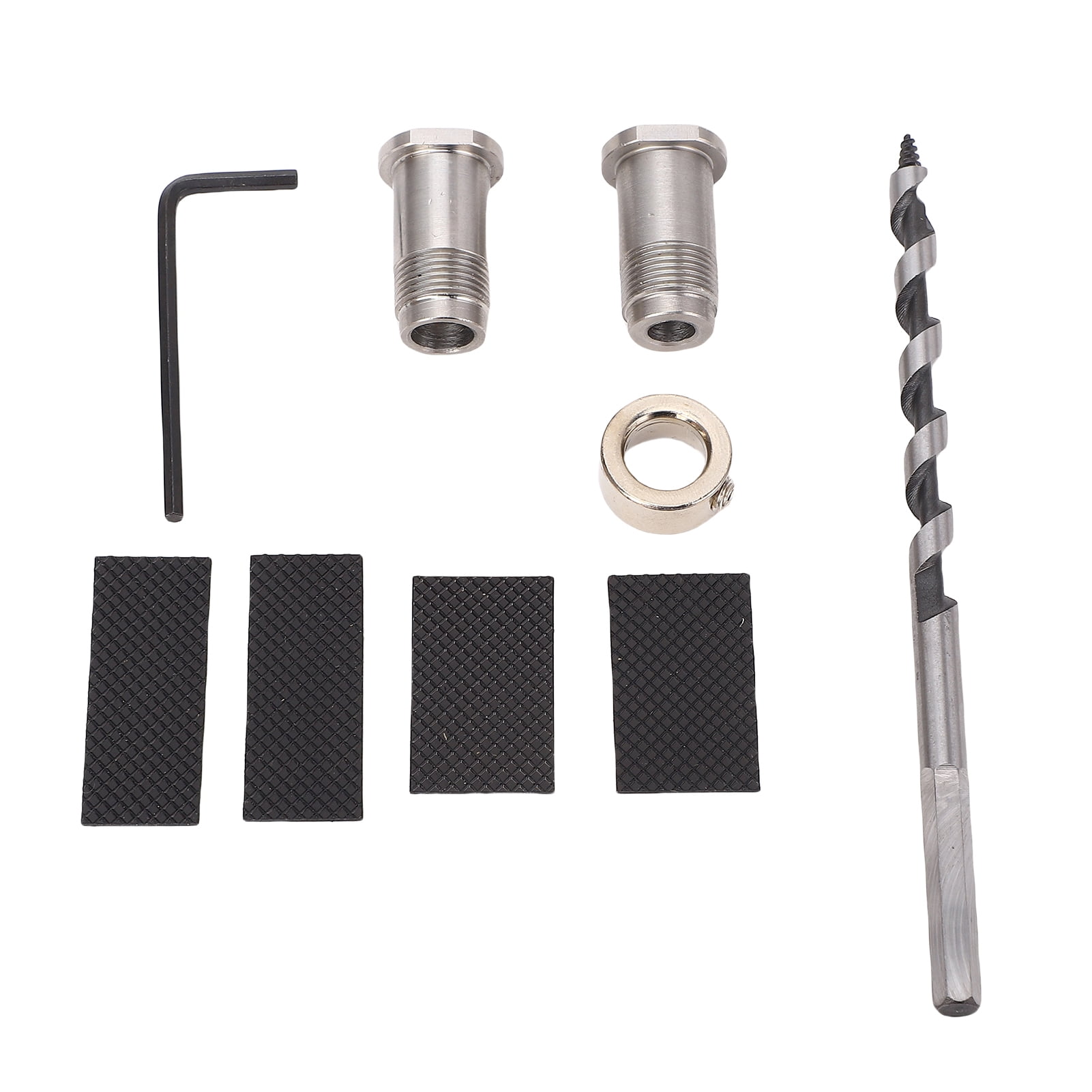 Nieyigj Cabinet Door Mounting Jig Quick Position Hole Opening Tool, Adjustable Aluminum Alloy Installation Positioner with 6mm Auger Bit for Woodworking, 5.5 inches / 14 cm Length