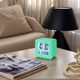 thumbnail image 2 of REGALWOVEN Digital Alarm Clock LED Colorful Light, Ascending Sound, Snooze Function for Bedroom/Dorm Turquoise 3.1"L x 2.6"W x 3.1"H, 2 of 6