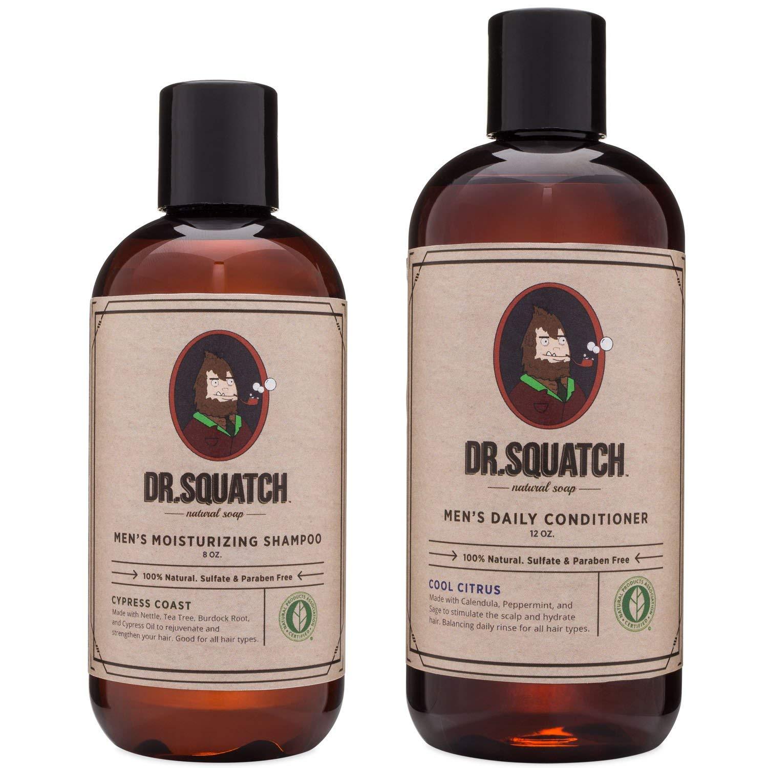 Dr. Squatch Shampoo + Conditioner Set Keep Hair Looking Full, Healthy