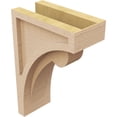 thumbnail image 5 of 4"W x 8"D x 12"H Classic Viola Rough Cedar Woodgrain TimberThane Corbel, Primed Tan, 5 of 6