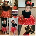 thumbnail image 3 of Jurebecia Toddler Girls Princess Costume Mini Red Polka Dot Tutu Mouse Dress with Bow Headband Fancy Party Outfit for Birthday Cosplay 3-4Years, 3 of 15