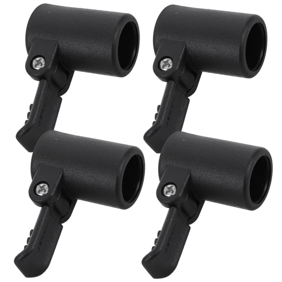 UPGRATOR Tent Pole Connectors 4Pcs Black Plastic Canopy Fittings for Easy Setup and Weather Resistance